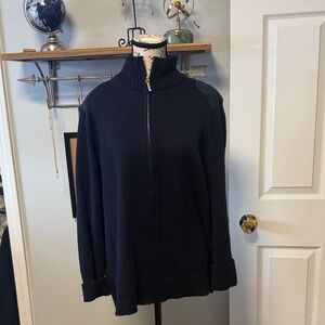 Ralph Lauren Navy Full-Zip Sweater